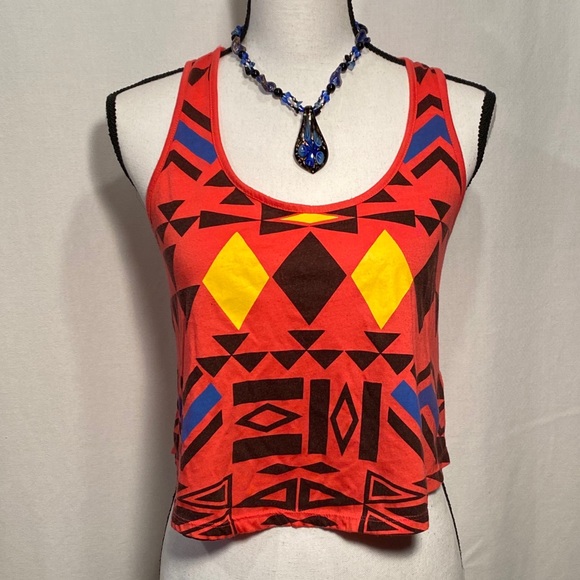 Forever 21 Crop Top Aztec Neon Tank - Picture 12 of 12